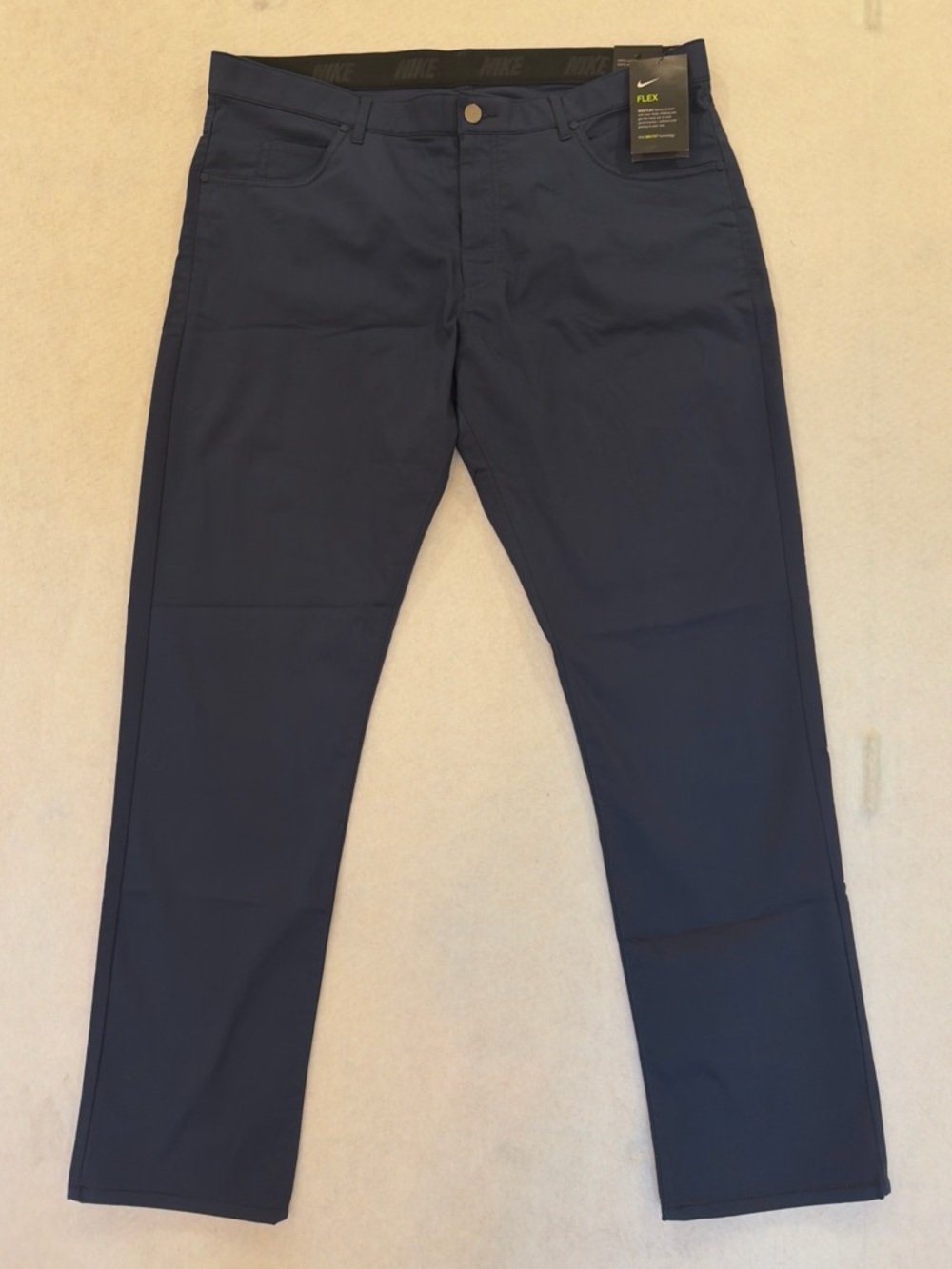Nike Dri-FIT Slim Fit Pants Mens 36 x 32 Blue 5-Pocket 891924-451